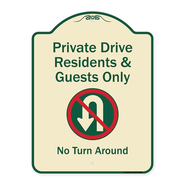 Designer Series-Private Drive Residents And Guests Only No Turn Around With Sy, 24" H, TG-1824-9928